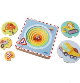 Puzzle vícevrstvé - Stavební stroje, 5 vrstev, 5ks (Haba)
