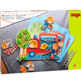 Šití - Provlékání obrázků, Hasiči (Haba)