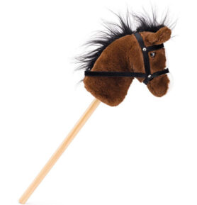 Koňská hlava na tyči - Hobby horse Bonnie tmavě hnědý (Faunica)