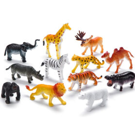 Faunica - Zvířátka set, Figurky v tubě Safari, 12ks