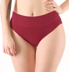 Dámské kalhotky klasické se širokým bokem GINA Bamboo 00035P brandy S/M