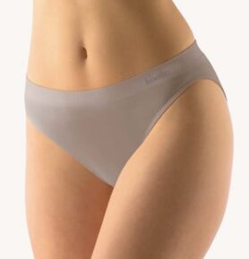 Dámské kalhotky klasické s úzkým bokem GINA Bamboo 00037P šedohnědá S/M