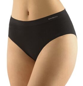 Dámské kalhotky klasické GINA Bamboo 00038P černá S/M