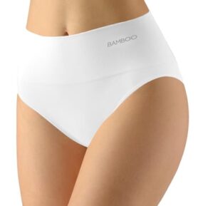 Dámské kalhotky klasické se širokým bokem GINA Bamboo 00039P bílá M/L