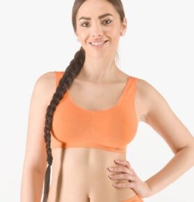 Dámská podprsenka se širokými ramínky GINA 07011P tm. lososová S/M