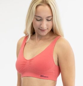 Dámská sportovní podprsenka s vycpávkami GINA 07014P tomato lékořice XL/XXL