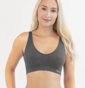 Dámská sportovní podprsenka s vycpávkami GINA 07014P šedá bílá XL/XXL