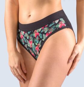 Dámské kalhotky klasické GINA 10268P černá lahvová L/XL