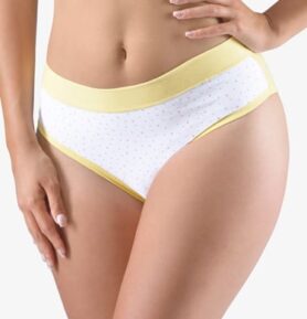 Dámské klasické kalhotky GINA 10275P šampaň bílá XL/XXL