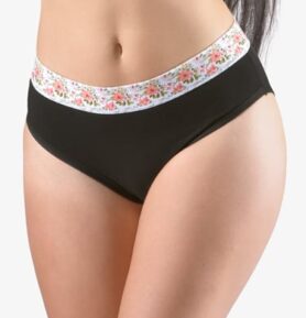 Dámské klasické kalhotky GINA 10278P černá maracuja L/XL