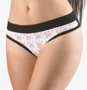 Dámská francouzská tanga GINA 14157P černá maracuja M/L