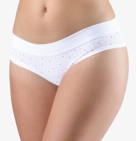Dámské francouzské kalhotky GINA 14158P bílá purpurová M/L