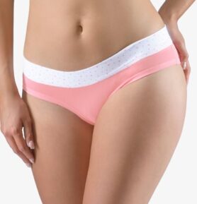 Dámské francouzské kalhotky GINA 14159P starorůžová bílá M/L