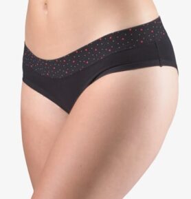 Dámské francouzské kalhotky GINA 14159P černá červená M/L