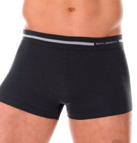Pánské boxerky BX10430 BRUBECK merino grafit (šedá) M