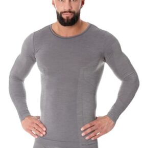 Pánské tričko Merino LS11600 BRUBECK šedá XL