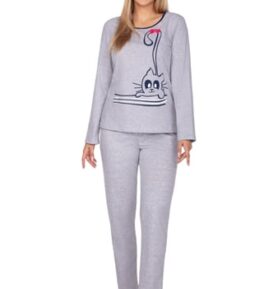 Dámské pyžamo 639/31 REGINA šedá melír XXL