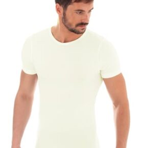 Pánské tričko Merino SS11030 BRUBECK šampaň (ecru) M
