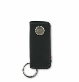 Garzini kožená klíčenka Lusso Vintage Carbon Black