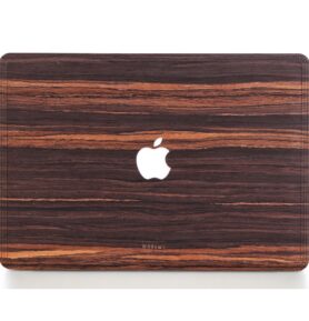 WoodWe Horní a spodní krycí fólie z pravého dřeva Eben pro Macbook Air 13" s TOUCH ID
