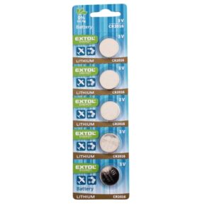 Baterie alkalická, 1 ks, 3V D (CR2016), Extol 42053