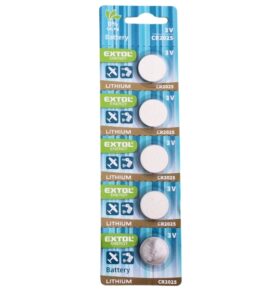 Baterie alkalická, 1 ks, 3V D (CR2025), Extol 42054