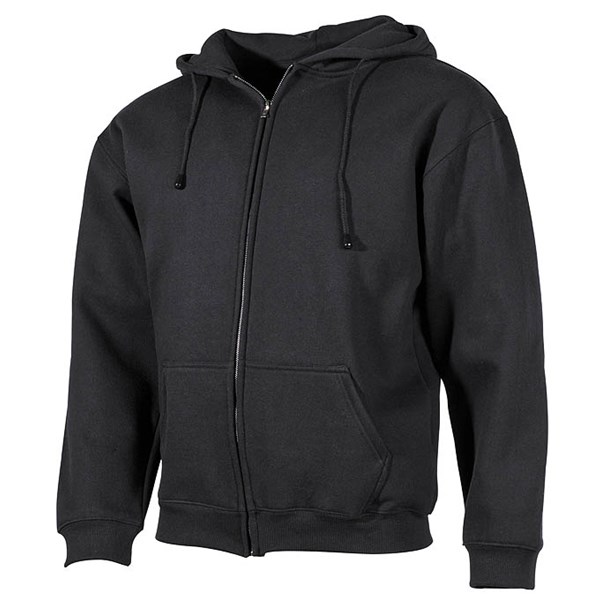 Mikina s kapucí PRO COMPANY na zip ČERNÁ vel. 3XL