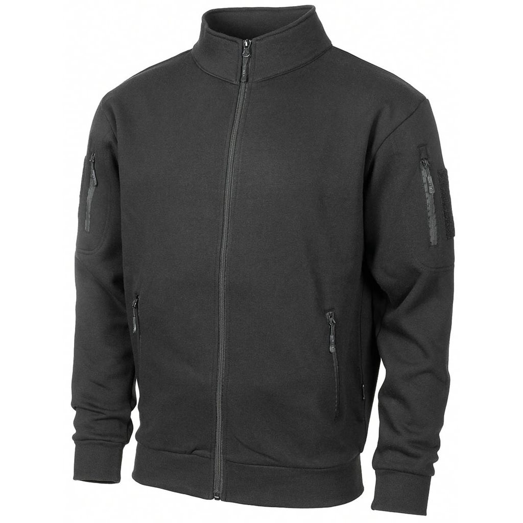 Mikina za zip TACTICAL ČERNÁ vel. S