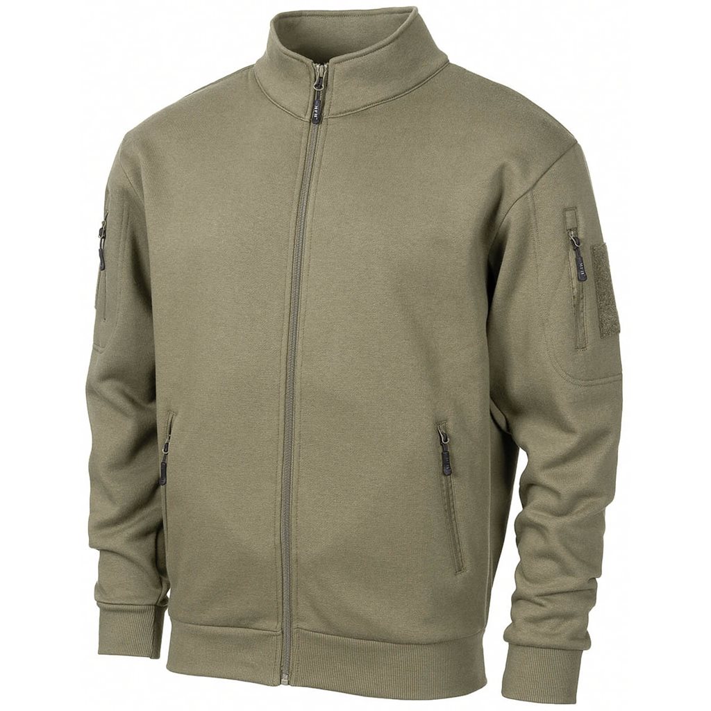 Mikina za zip TACTICAL ZELENÁ vel. 3XL
