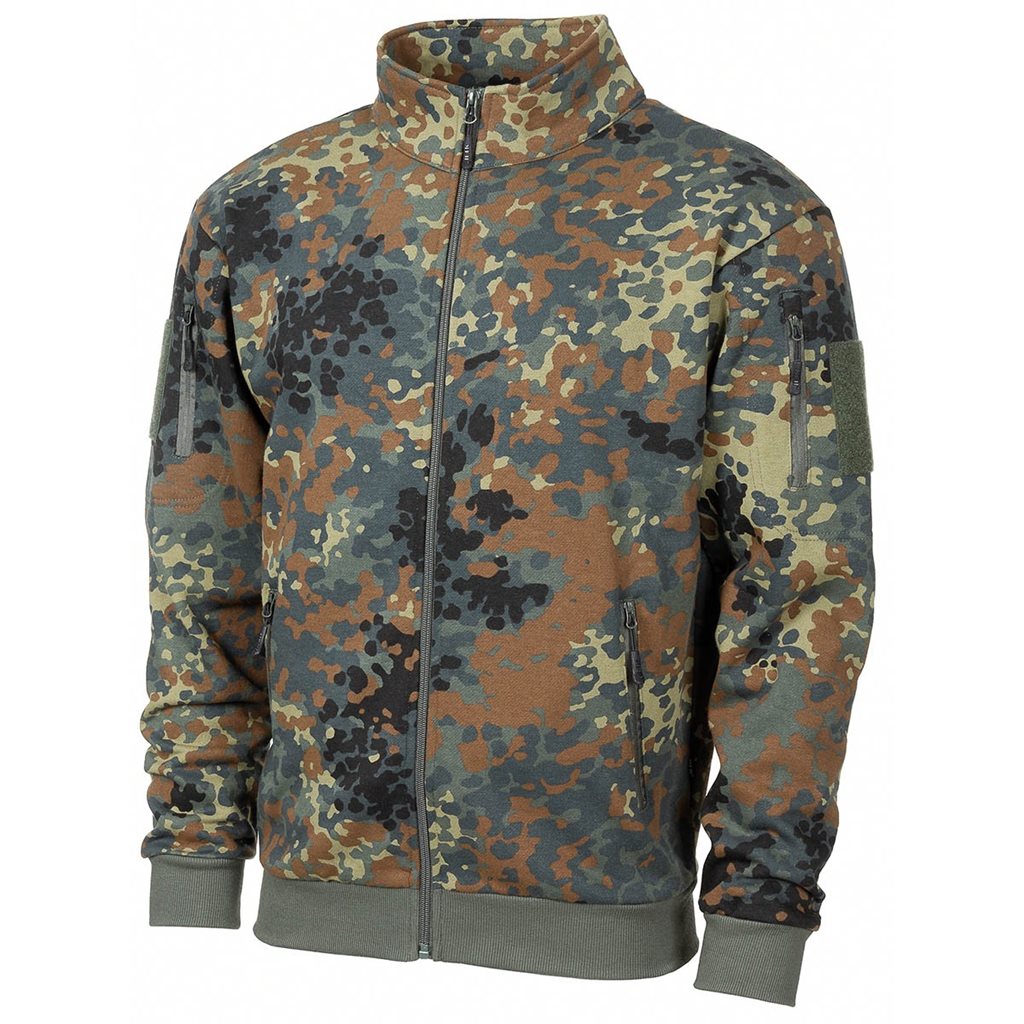 Mikina za zip TACTICAL maskáčová FLECKTARN vel. S