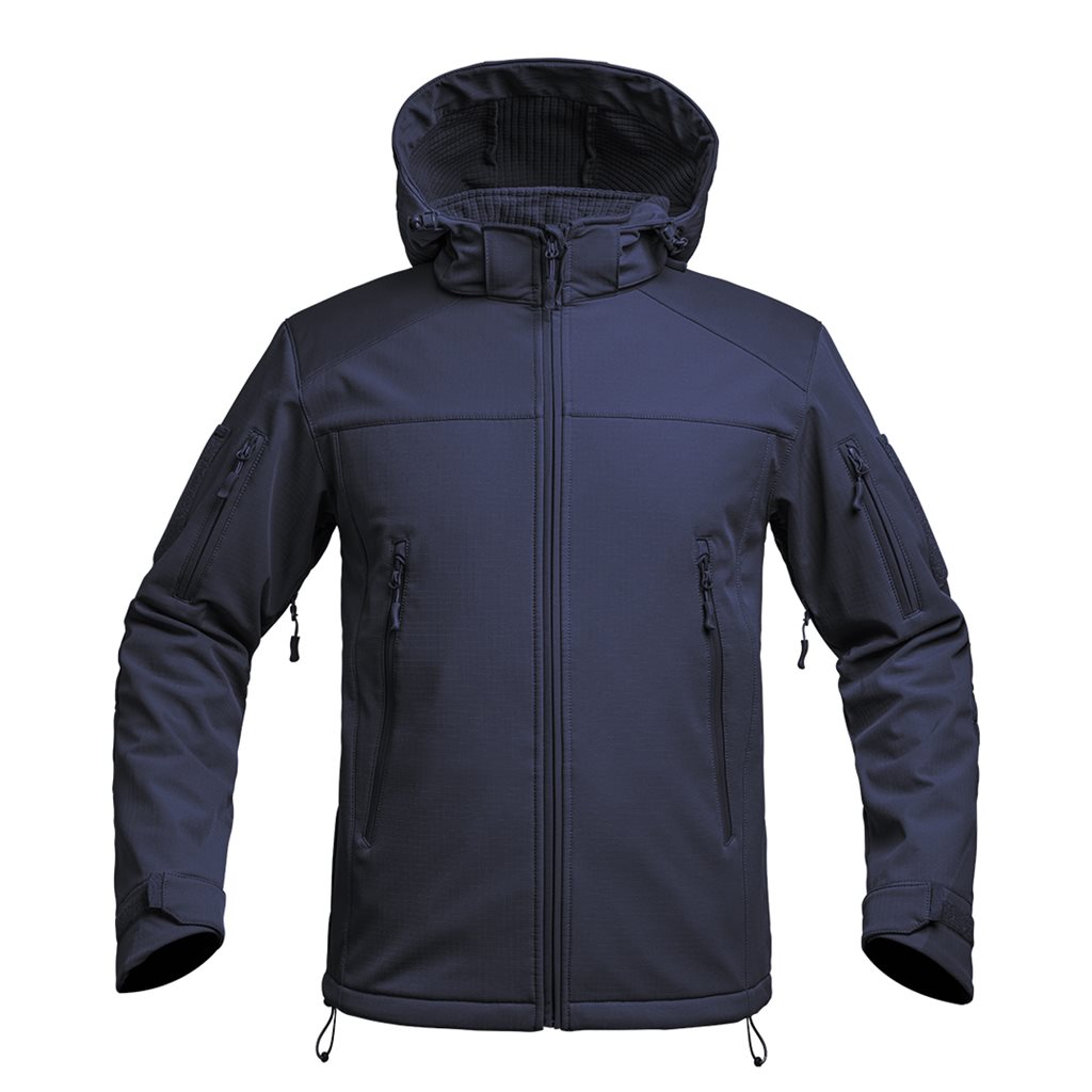 Bunda FIGHTER V2 softshell s kapucí MODRÁ vel. XXL
