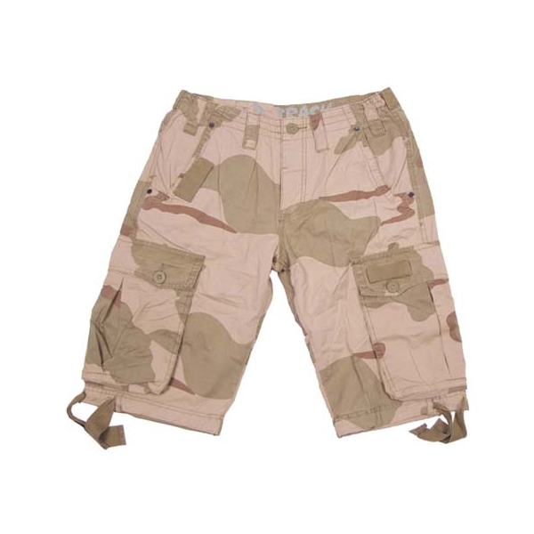 Kraťasy TRINITY seprané 3-COL DESERT vel. XL