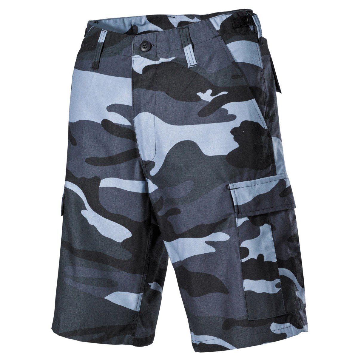 Kraťasy US střih BDU boční kapsy SKY BLUE CAMO vel. M