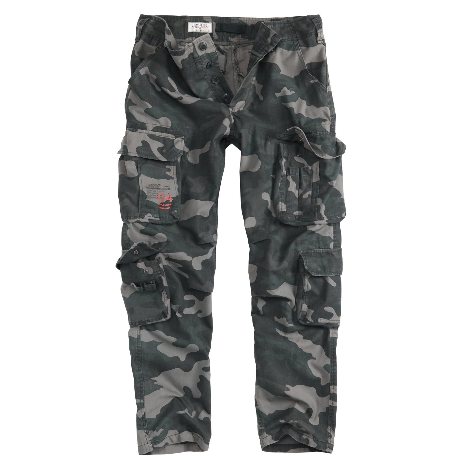 Kalhoty AIRBORNE SLIMMY BLACK CAMO vel. XXL