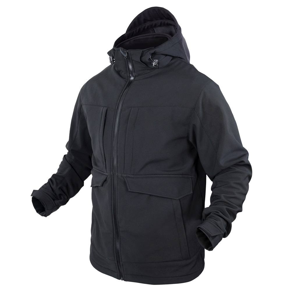 Bunda - parka OVERCAST SOFTSHELL ČERNÁ vel. L
