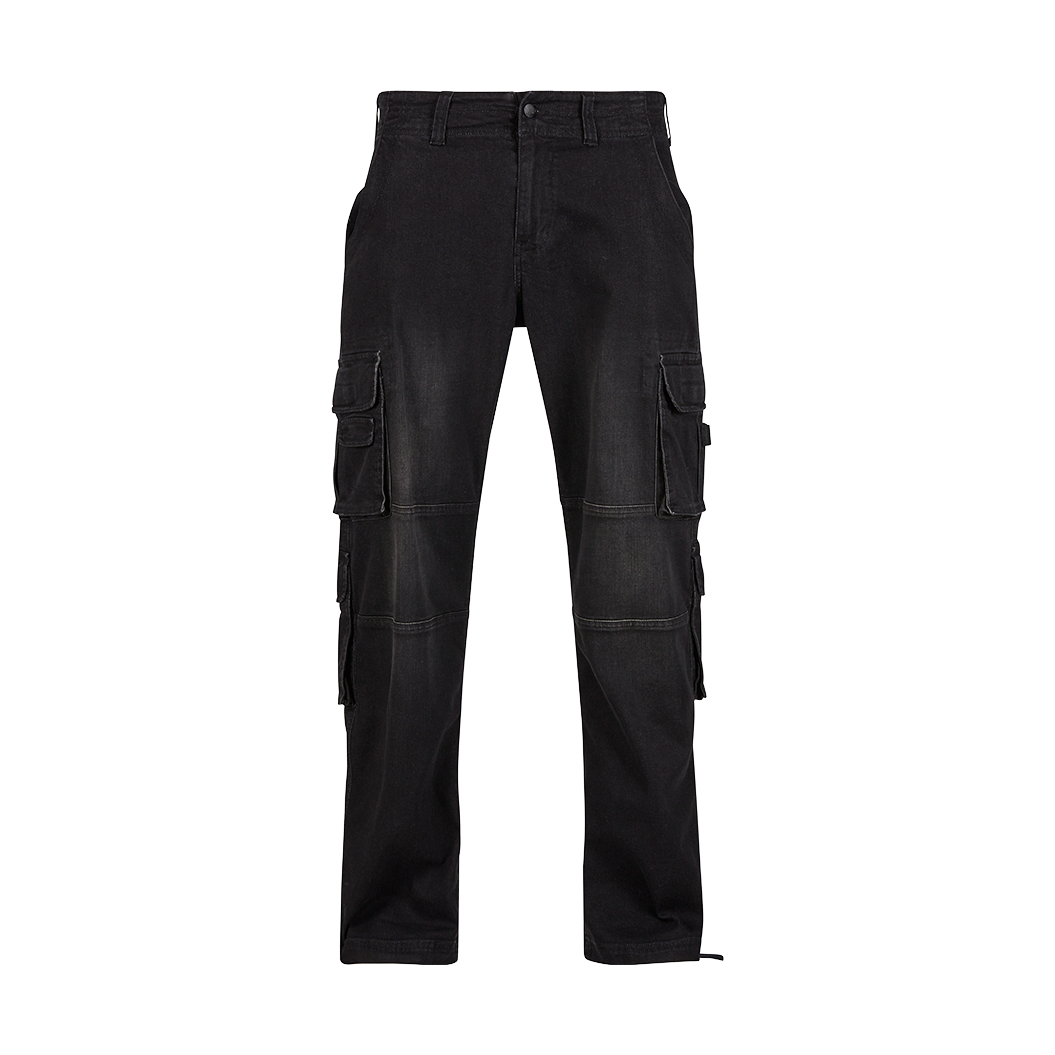 Kalhoty riflové Denim CARGO ČERNÉ vel. 33-32