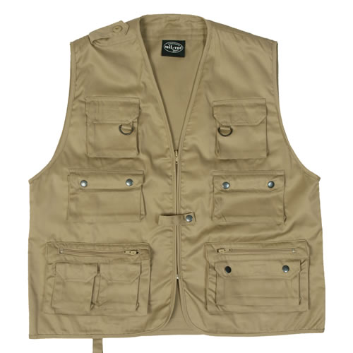 Vesta JAGD na lov nebo rybaření KHAKI vel. XXL
