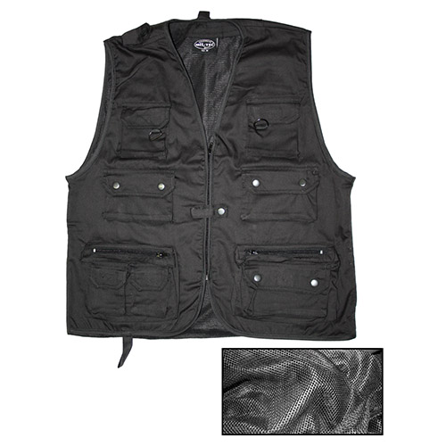 Vesta JAGD se síťkou na lov nebo rybaření ČERNÁ vel. 3XL