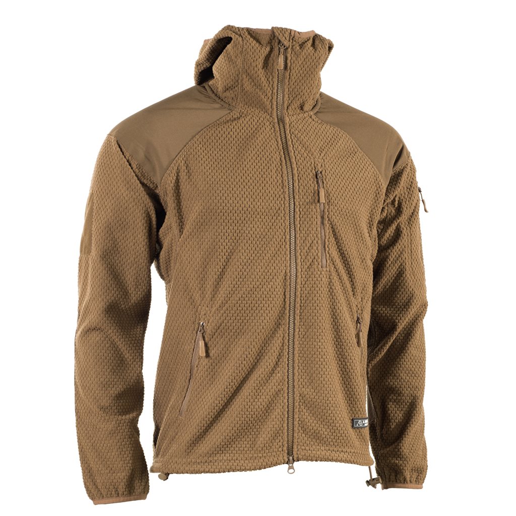 Mikina zip s kapucí fleece DELTA COYOTE vel. XL