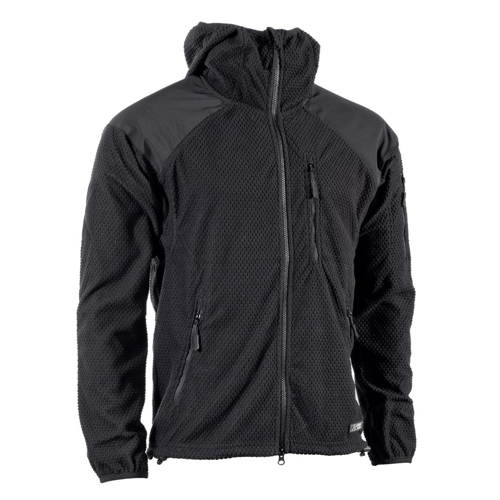 Mikina zip s kapucí fleece DELTA ČERNÁ vel. S