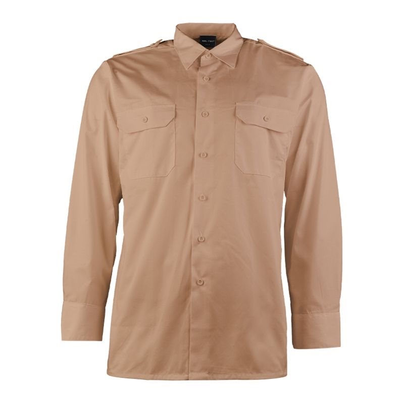 Košile SERVIS dlouhý rukáv na knoflíky KHAKI vel. 3XL