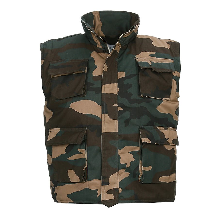 Vesta dětská RANGER zateplená WOODLAND vel. XL