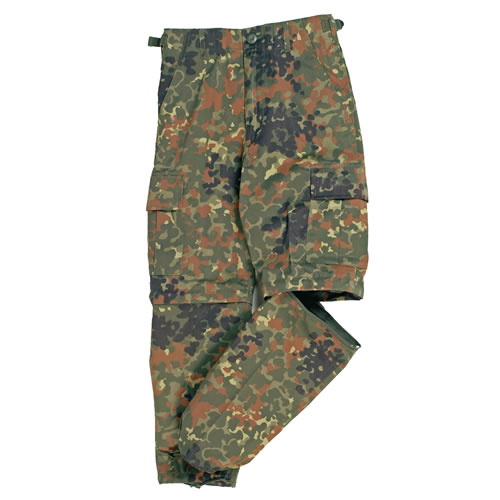 Kalhoty dětské US BDU ZIP-OFF FLECKTARN vel. L