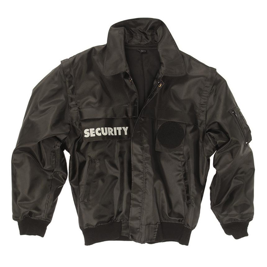 Bunda SECURITY s odepínacími rukávy ČERNÁ vel. S