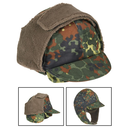 Čepice s kšiltem BW zimní FLECKTARN vel. 60