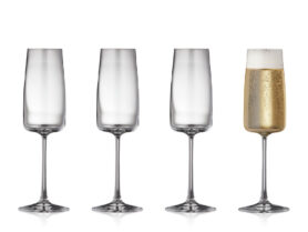 Lyngby Glas Sklenice na sekt Zero 30 cl (4 ks)