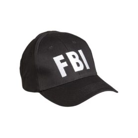 MIL-TEC čepice baseball s nápisem 'FBI' ČERNÁ