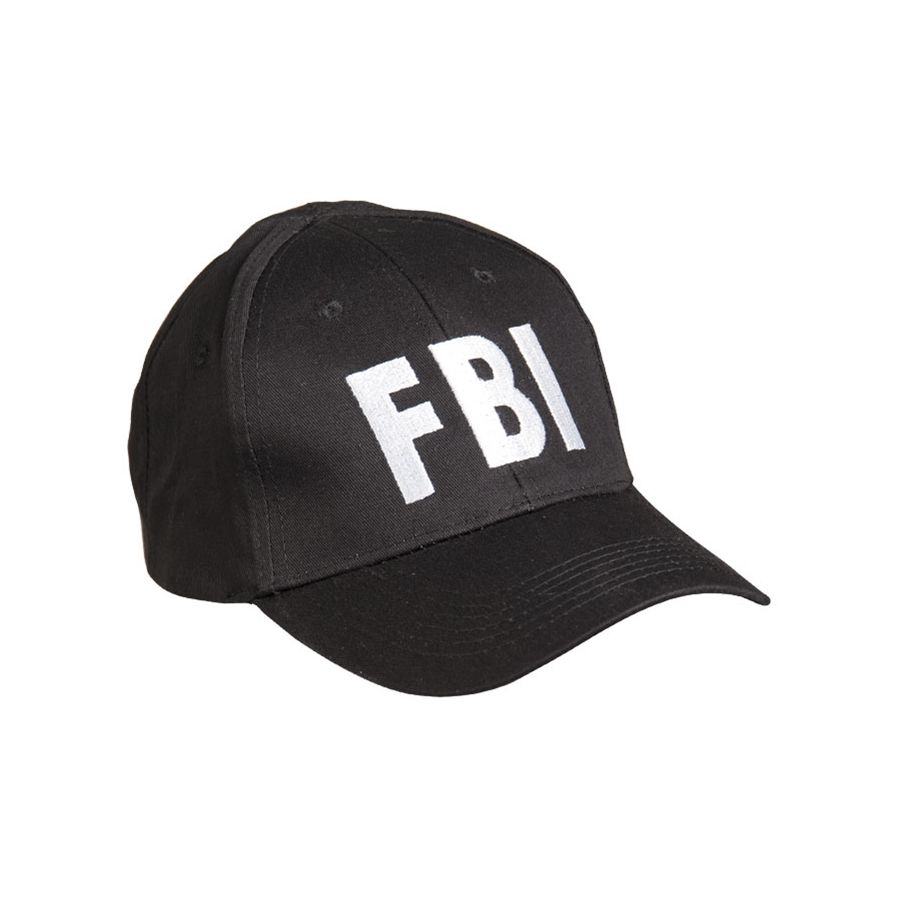 MIL-TEC čepice baseball s nápisem 'FBI' ČERNÁ