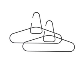 Zone Denmark Sada 2 kovových ramínek A-hanger Black