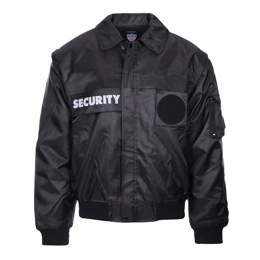 Bunda SECURITY s vložkou a odepín. rukávy ČERNÁ vel. M